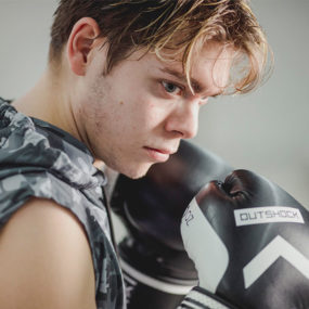 Boxeador con una discapacidad