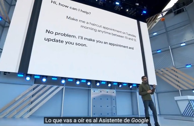 Imagen de la presentación de Google Assistant