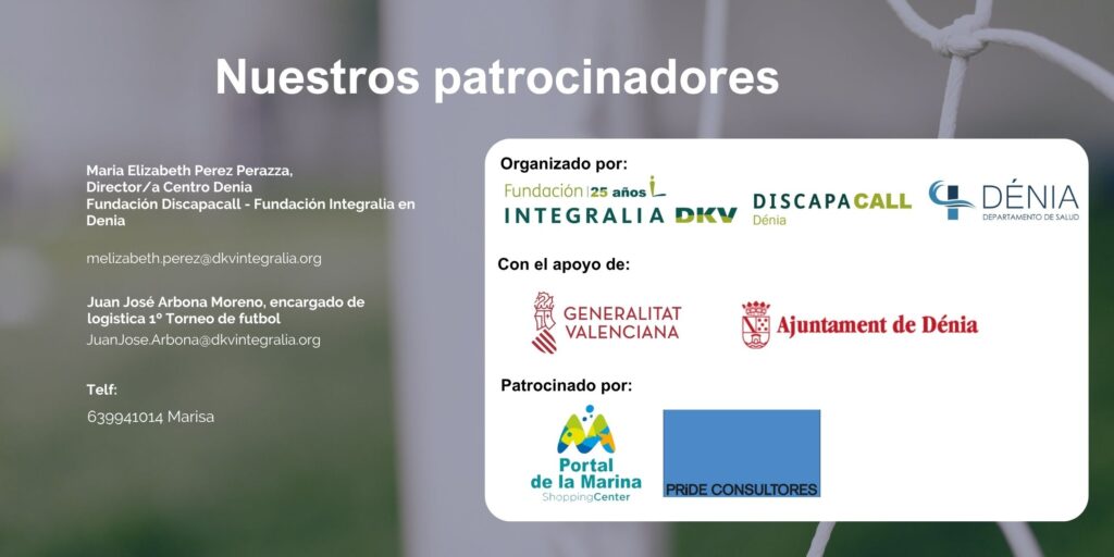 Patrocinadores y persona de contacto