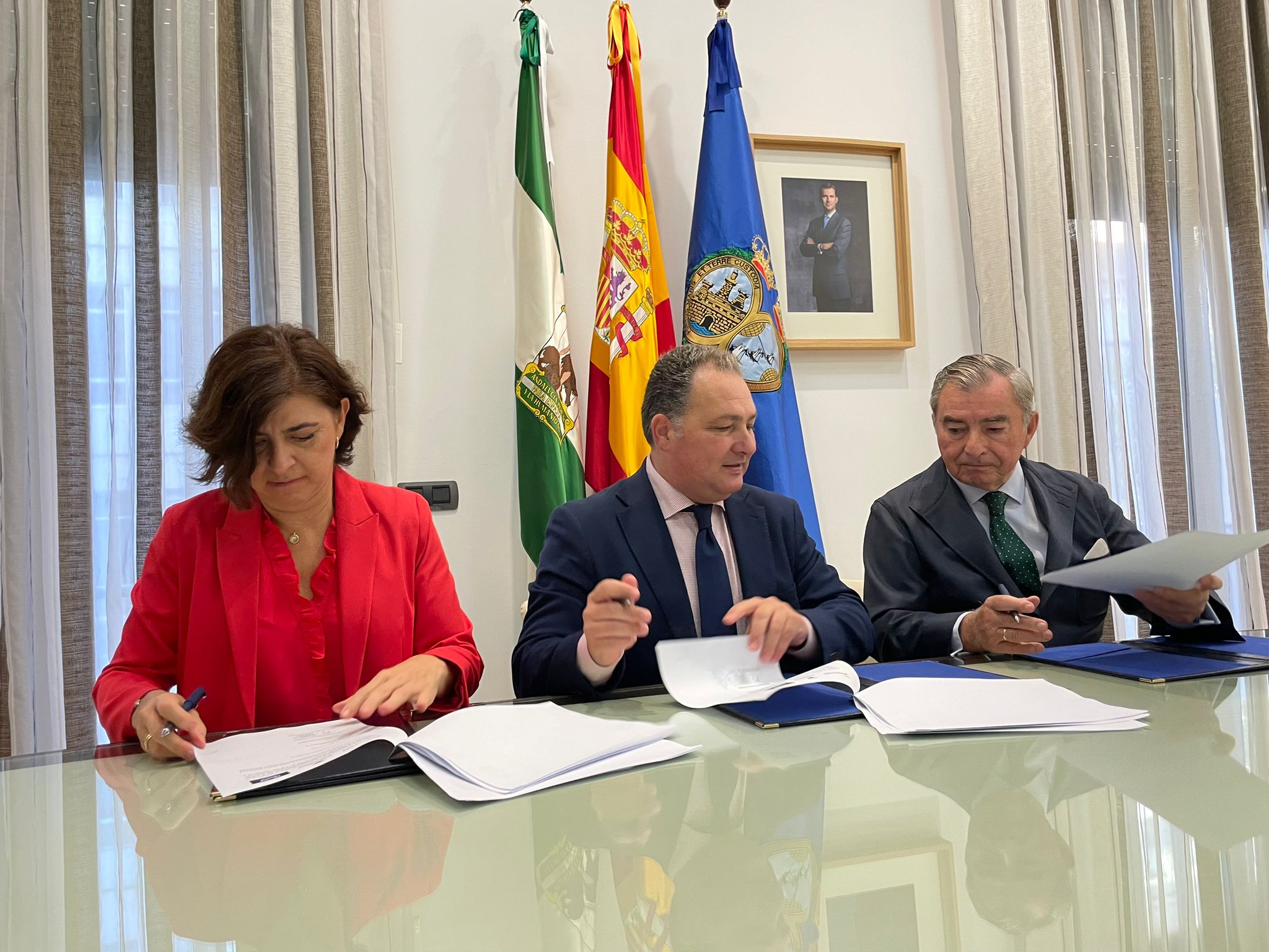 Firma del Convenio entre Diputación de Huelva, Atlantic Copper y Fundación Integralia DKV